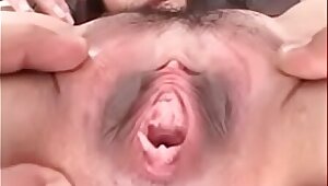 Uncensored Japanese porn close up of hairy teen pussy